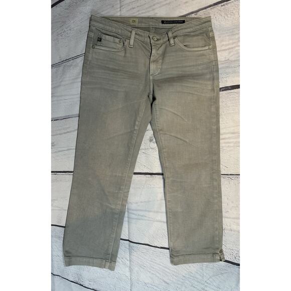 AG Adriano Goldschmied Light Gray Crop Jeans Size 29 Low Rise Slim Fit - Picture 1 of 7